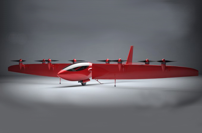 Joby Aviation Monarch. The first eVTOL aircraft design by Joby. USA , 2013.